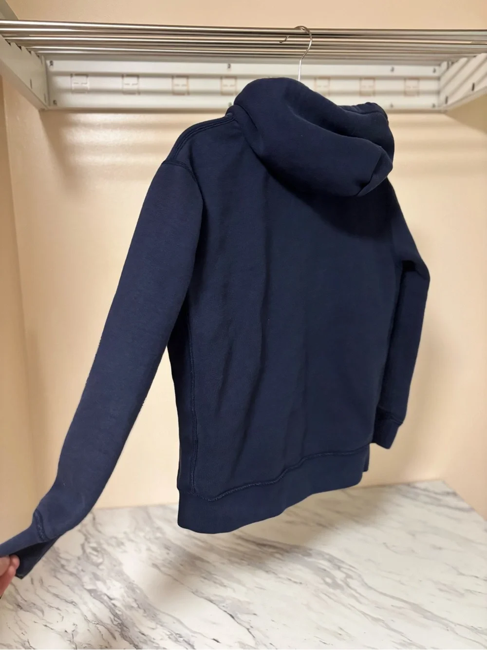 Polo Ralph Lauren Boys Navy Blue Full Zip Hoodie Yellow Pony Size Medium 10-12